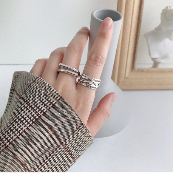 NEW Gold/Sterling Silver Infinity Resizable Ring - Picture 5 of 9